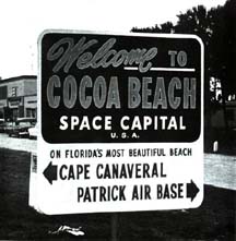 Cocoa Beach Entrance Sign 1960s